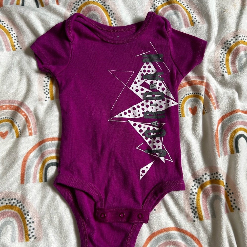 Jordan Purple Bodysuit with Sparkling Star Design